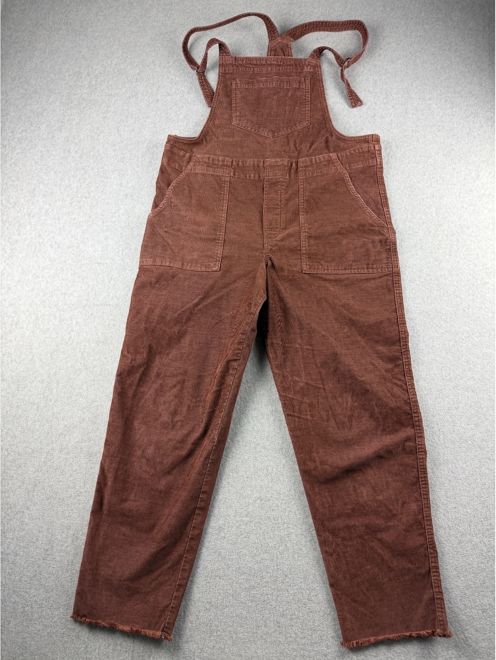 Aerie Corduroy Overalls Brown Straight Leg Adjustable Straps